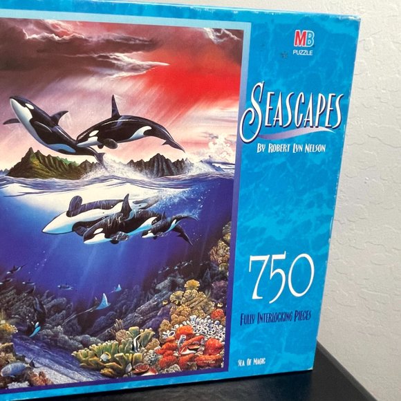 Vintage Milton Bradley "Seascapes" "Sea of Magic" 1990 750 Pieces NEW - Picture 3 of 8